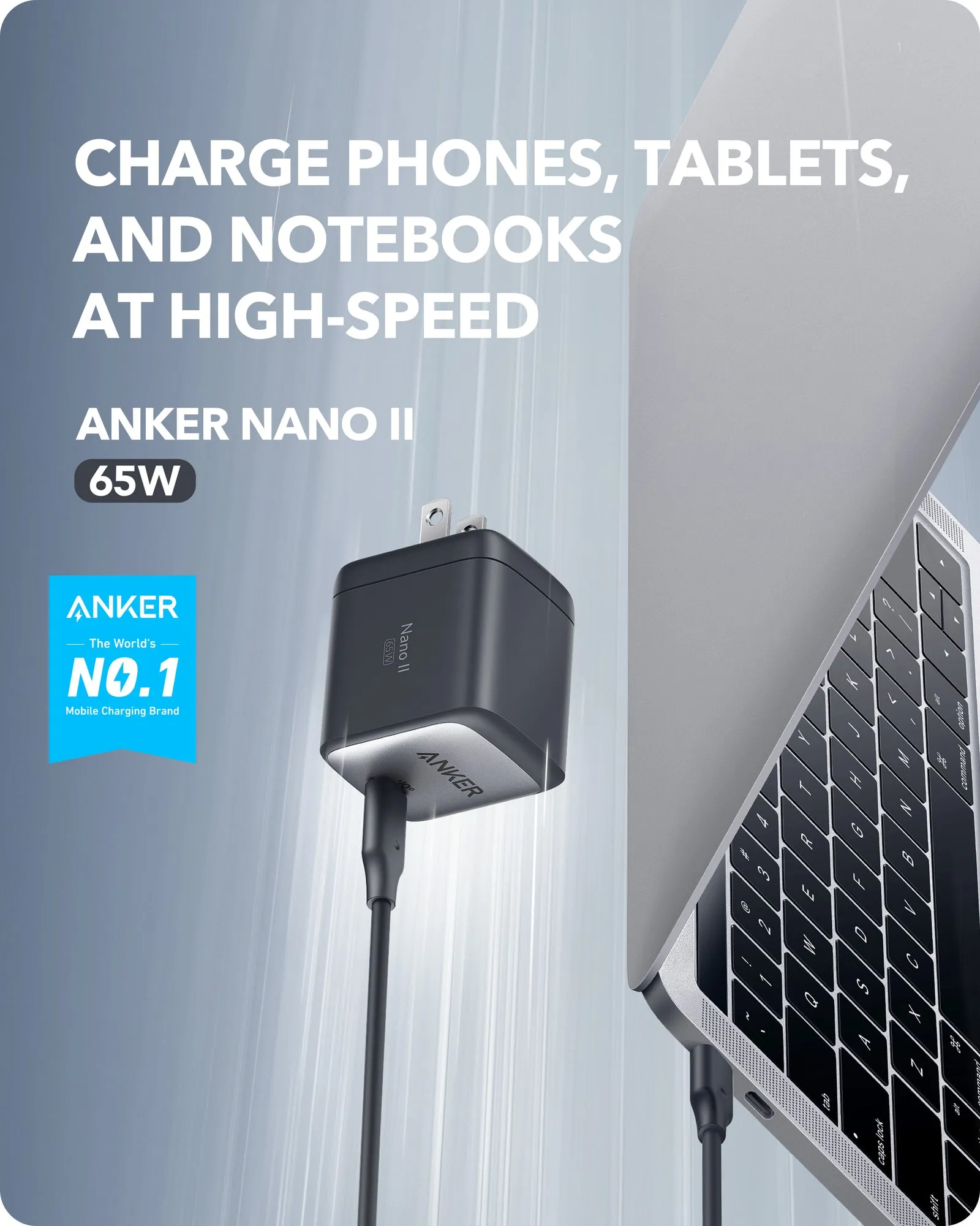 Caricatore GaN Anker con cavo USB-C