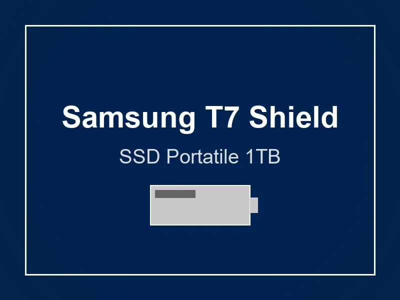 SSD portatile Samsung T7 Shield 1TB resistente agli urti IP65