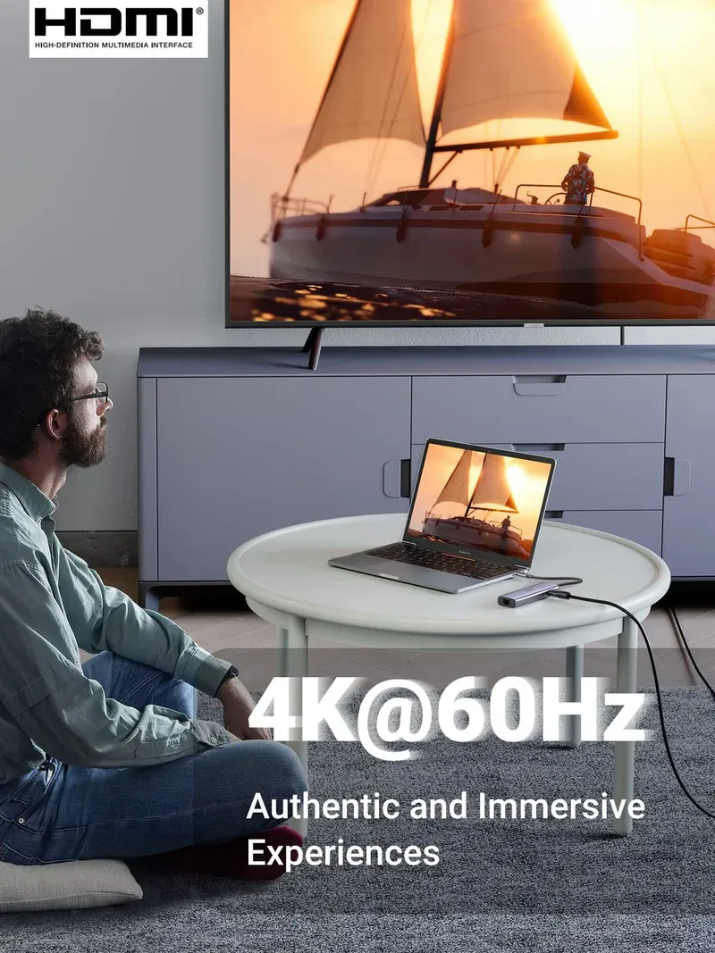 Hub USB-C UGREEN collegato a MacBook